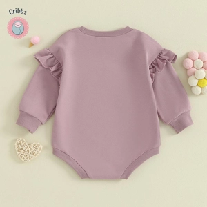Lovely Autumn Baby Girls Ruffled Romper