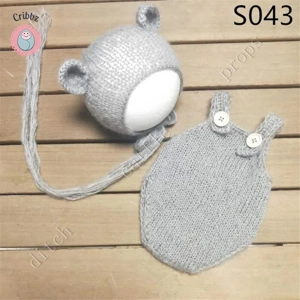 Handcrafted Mohair Baby Bonnet and Pants Set