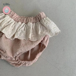 {Girls Lace Bloomer Toddler Shorts