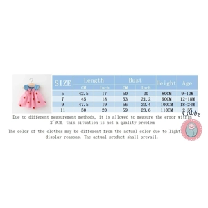 Embroidered Strawberry Bow Dress for Girls