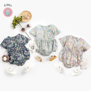 Floral Cotton Bodysuit for Baby Girls