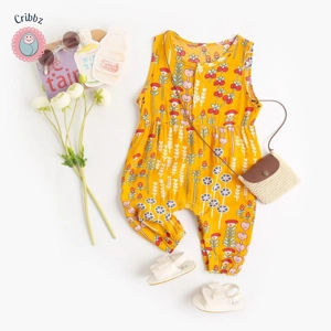 Floral Summer Romper for Baby Girls