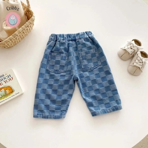 Casual Elastic Waist Kids Trousers