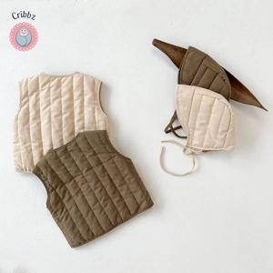 Autumn Winter Baby Vest and Hat Set