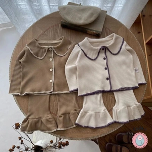 Autumn Soft Knit Baby Cardigan Set