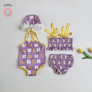 Floral Infant One-Piece Swimwear Set