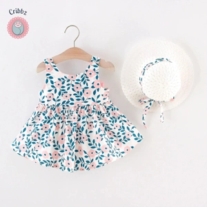 {Girls Summer Cotton Dress Set