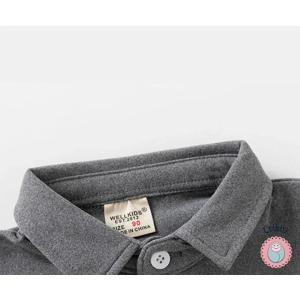 MILANCEL Boys Long Sleeve Polo Shirt