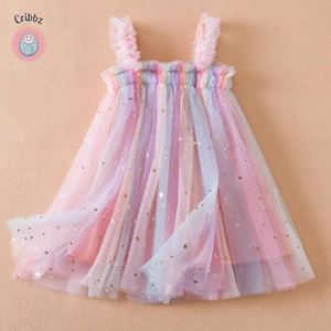 Summer Starry Moon Beach Dress for Girls