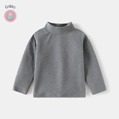 Kids High Collar Solid Color Undershirts title=