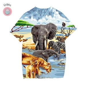 Dinosaur Print Summer T-Shirts for Kids