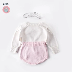 Spring Heart Knitted Jumpsuit for Infants