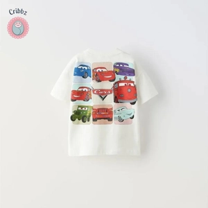White Summer Boys Printed T-shirt