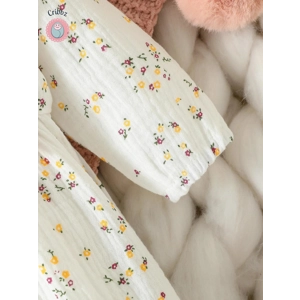 Baby Girls Casual Cotton Jumpsuit with Bowknot