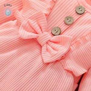 Newborn Baby Girl Long Sleeve Ruffle Bodysuit