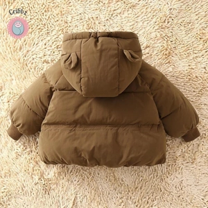 Warm Plush Hooded Baby Winter Coat
