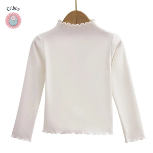 Girls Black Fungus Edge Long Sleeve T-shirt