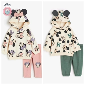 Mickey Hooded Cotton Sweatshirt Set