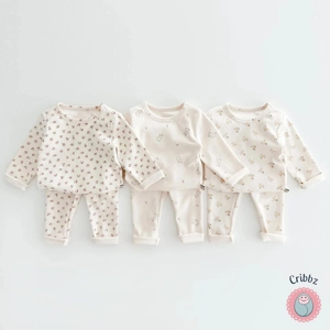 Floral Print Cotton Pajama Set for Kids