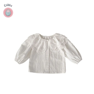 Sweet Lace Collar Blouse for Baby Girls