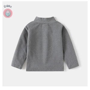Kids High Collar Solid Color Undershirts
