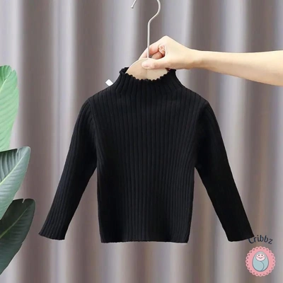 Childrens Half Turtleneck Knit Pullover title=