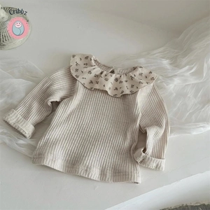 Cute Floral Baby Bottoming Shirt