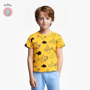 Cartoon Car Print Kids T-Shirt