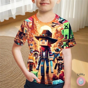 Boys Fashion Cartoon Adventure T-Shirt