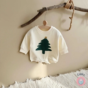 Newborn Baby Christmas Tree Bodysuit Outfit