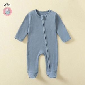 Organic Cotton Baby Zippered Romper Jumpsuit