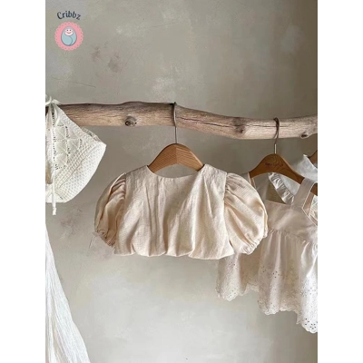 Korean Style Summer Baby Girl Bodysuit title=