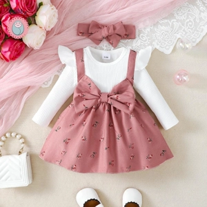 Colorful Floral Baby Girl Dress Set