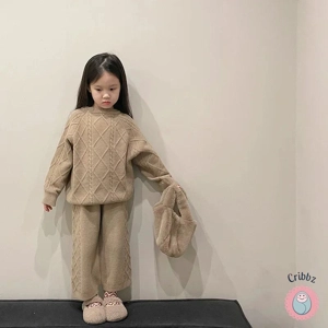 Knit Pullover and Wide Leg Pants Set