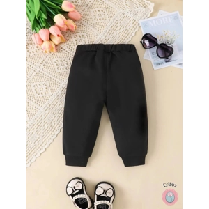 Casual Bow-Decorated Baby Girls Pants