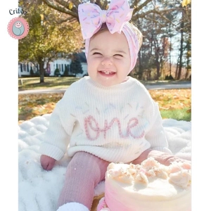 Baby Girls Knit Letter Sweater