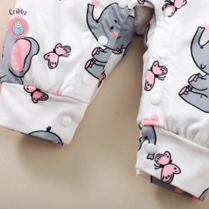 Adorable Elephant Bodysuit for Baby Girls