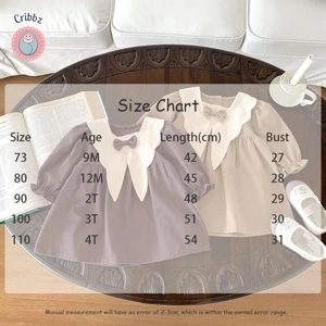 Retro Ruffle Bow Knot Dress for Girls