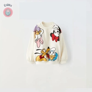 Autumn Cartoon Minnie Kids Sweatshirt