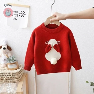 Cute Rabbit Knit Girls Sweater Toddler