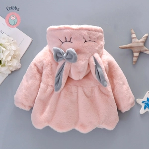 Cute Hooded Winter Coat for Baby Girls