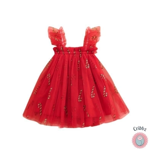 Candy Cane Plaid Tutu Dress