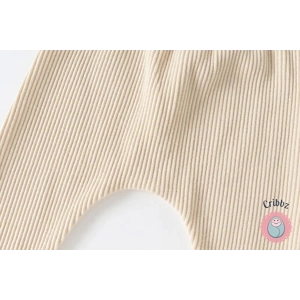 Casual Ribbed Striped Baby Trousers