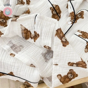 Kids Cotton Bear Pajamas Set