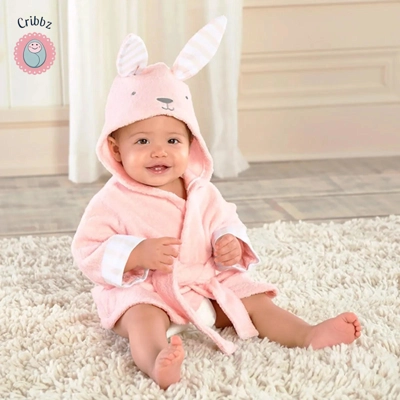 Cute Cartoon Plush Bathrobe for Kids title=