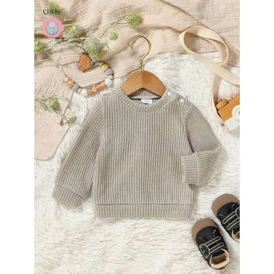 Cozy Long Sleeve Sweater for Baby Boys title=