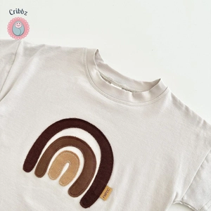 Rainbow Patchwork Baby Boys Summer Outfit