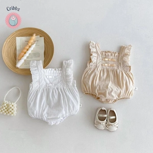 Cute Baby Girls Lace Bodysuit Jumpsuit