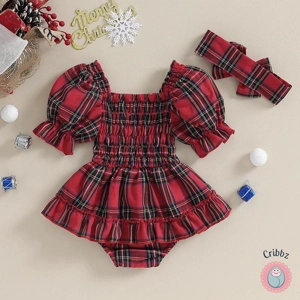 Summer Christmas Baby Girls Bodysuit Dress