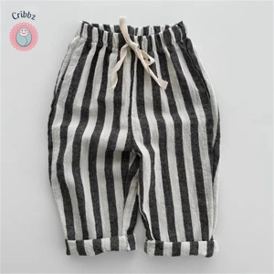 Vintage Stripe Cotton Pants for Kids